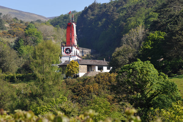 Laxey Wheel seen from the town 