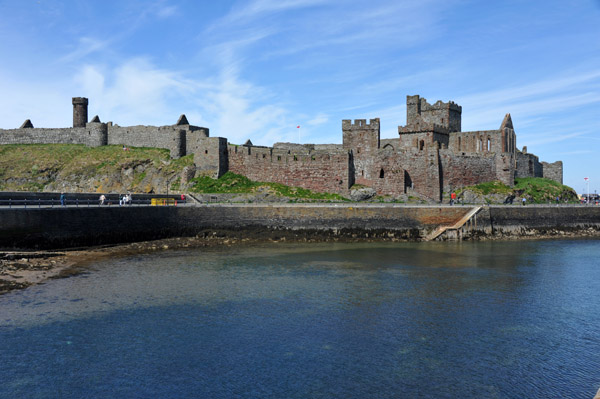 Peel Castle is situated on St. Patricks Isle just offshore