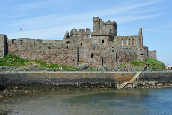 The tallest tower belongs to the ruins of the Cathedral of St. German