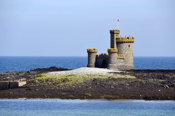 At highest high tides, just the Tower of Refuge is above water