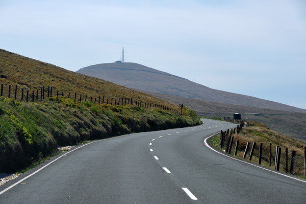 Driving a section of the TT circuit to the top of Snaefel, the highest point on the Isle of Man