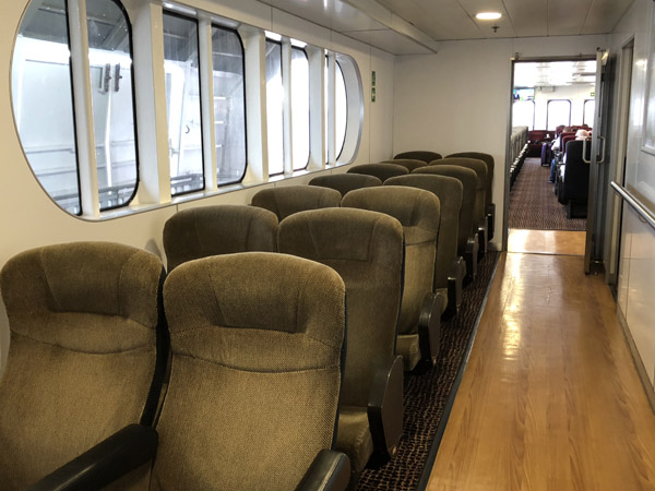 Seating on the Manannan High Speed Ferry