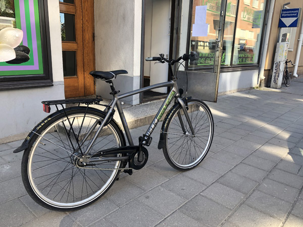 Rental bicycle for exploring Turku