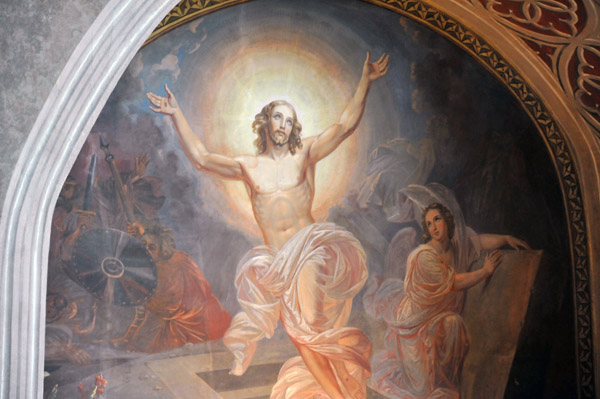 Resurrection of Jesus to the left of the altar, Turku Cathedral