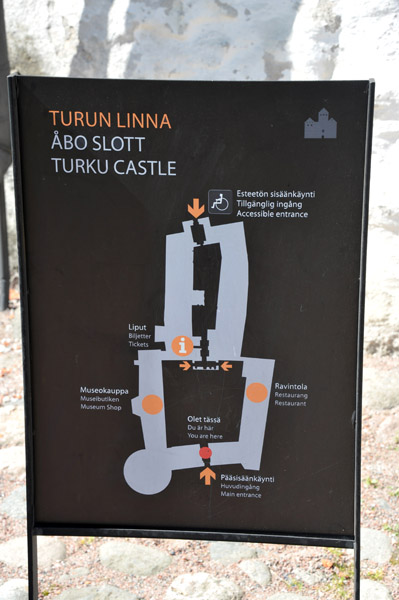 Map of the general layout of Turku Castle