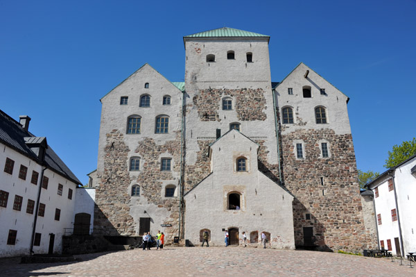 The older section of Turku Castle from the main courtyard