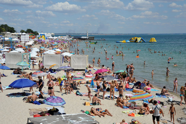 Crowded Langeron Beach, Odessa