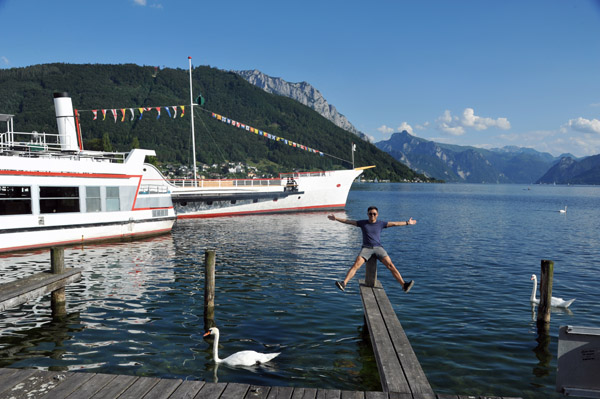Tourboats on lake Traunsee, Gmunden