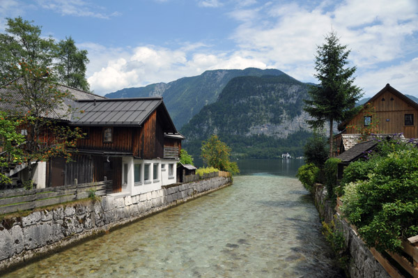 Stream flowing into the lake at Hallstatt