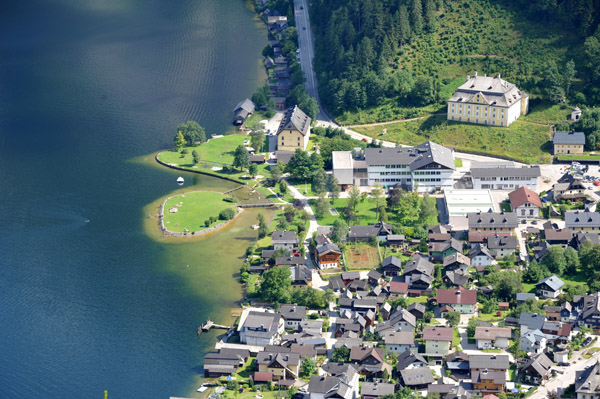 Looking down on Hallstatt from the Skywalk