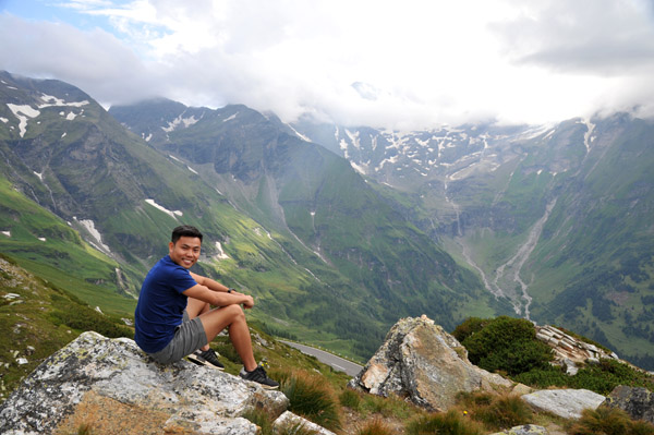 Max enjoying the alpine views, Großglockner Hochalpenstraße
