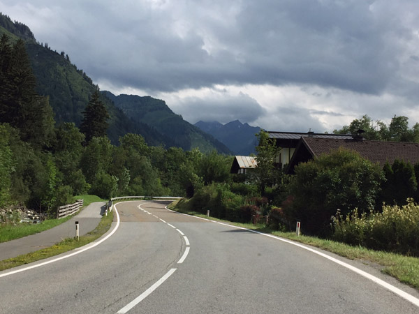 Route 311 driving south of Weißbach bei Lofer