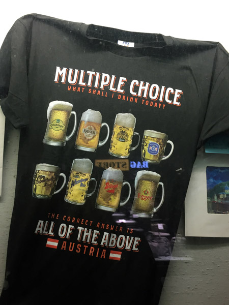 Beers of Austria t-shirt, Salzburg