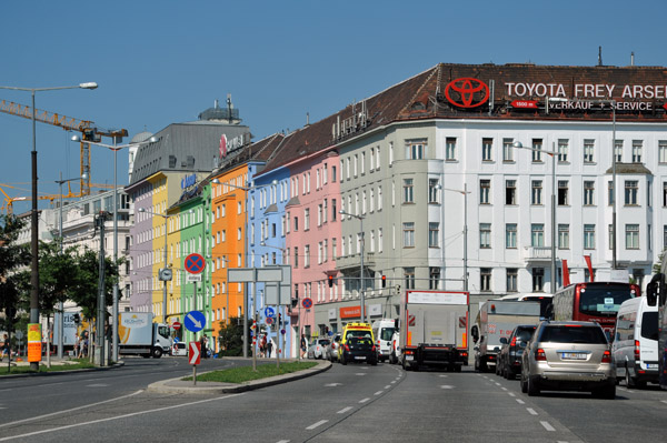 Colorful buildings, Wiedner Gürtel, Vienna
