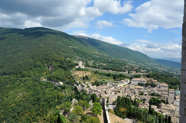 View east from Rocca Maggiore, Assisi