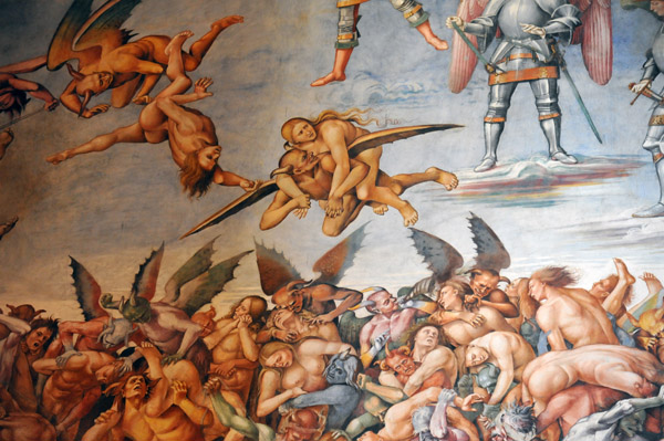 Detail of the Damned are taken to Hell and received by Demons