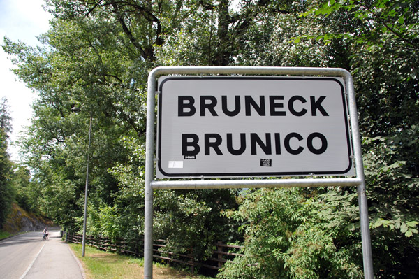 Bilingual road sign - Bruneck/Brunico