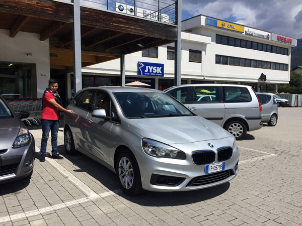 Our little BMW for journey through the Dolomites