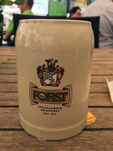 Forst, the local beer in Bruneck, Sdtirol