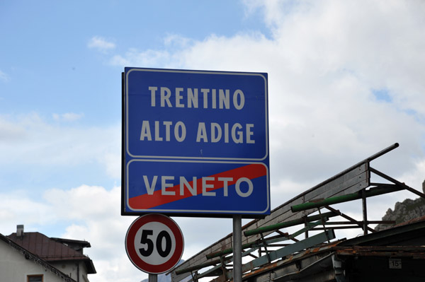 Leaving the region of Veneto for Trentino-Sdtirol