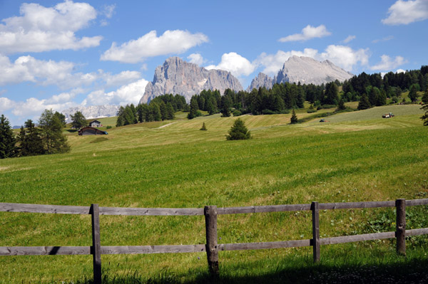 Seiser Alm with Langkofel and Plattkofel