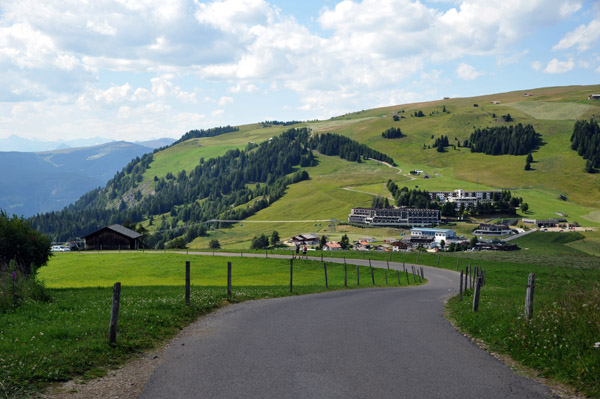 Quite road in the Seiser Alm