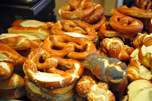 German-style pretzels at a bakery in Bozen