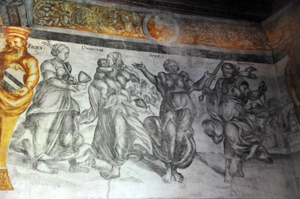 Rmersaal with 16th C. frescos, Schloss Maretsch / Castel Mareccio