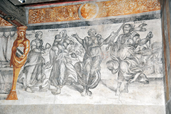 Römersaal with 16th C. frescos, Schloss Maretsch / Castel Mareccio