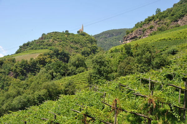 Steep descent through the vineyards below Church of San Giorgio