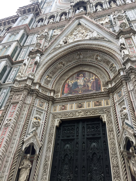 One of the three bronze doors of Florence Cathedral