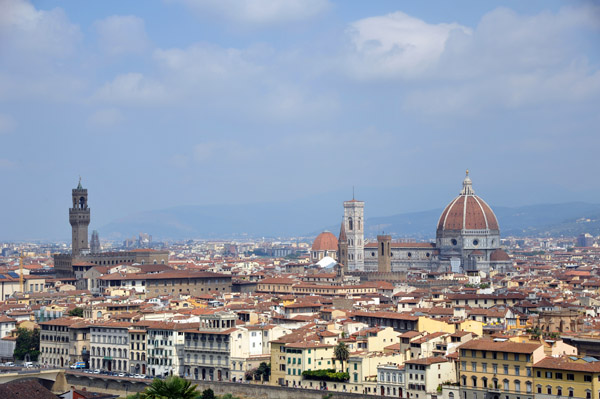 The old city of Florence from Piazzale Michelangelo
