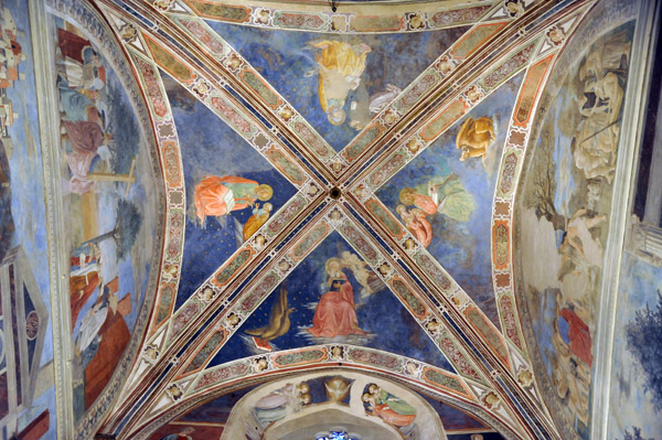The Four Evangelists on the ceiling of the Chancel, Basilica di San Francesco, Arezzo