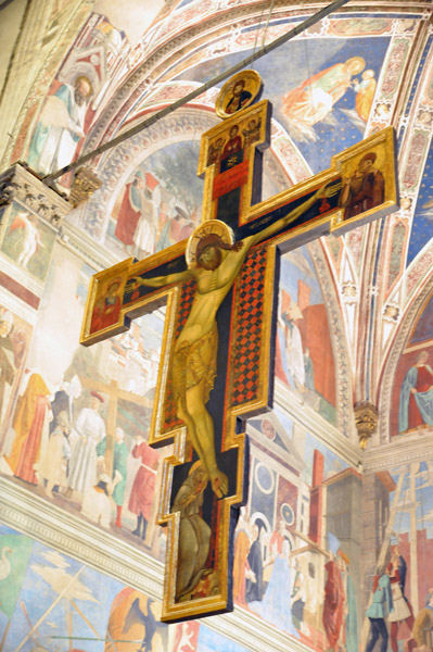 Large painted rood crucifix attributed to Duccio di Boninsegna, ca 1289