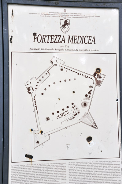 Star-shaped Fortezza Medicea, Arezzo