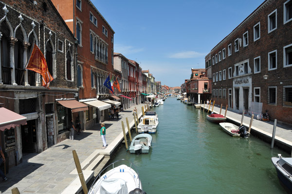 Fondamenta dei Vetrai and Fondamenta Manin from the San Chiara Bridge, Murano