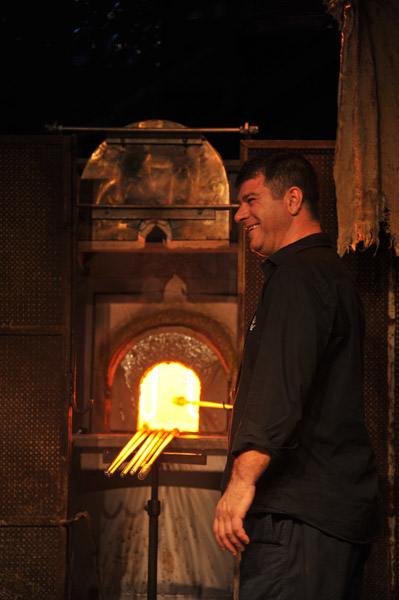 Glass blowing demonstration, Santa Chiara