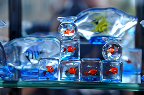 Cute goldfish bowls of Murano glass