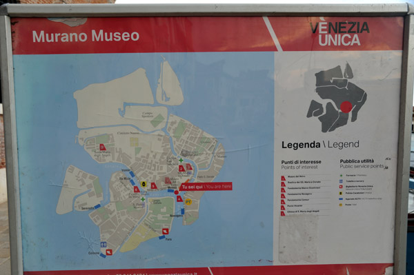 Map at the Murano Museum