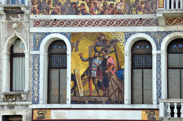 1886 Murano glass mosaics, Palazzo Barbarigo, Venice