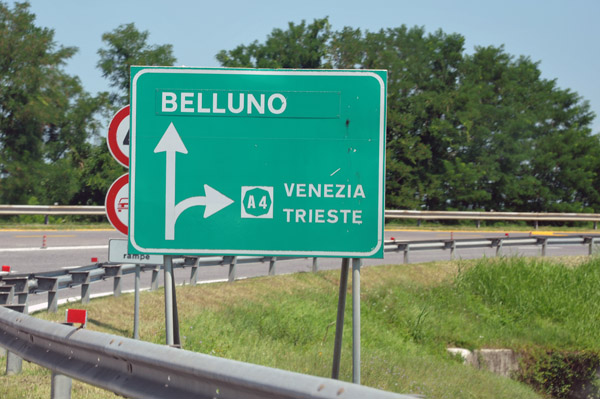 Driving from Trento to Venice through the Province of Treviso
