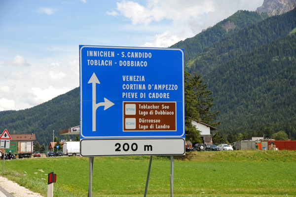 Driving from Bruneck to Cortina d'Ampezzo