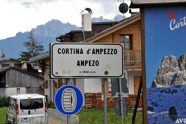 The famous Italian mountain resort of Cortina d'Ampezzo
