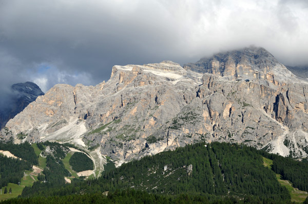 Tofane Mountains on the west side of Cortina d'Ampezzo