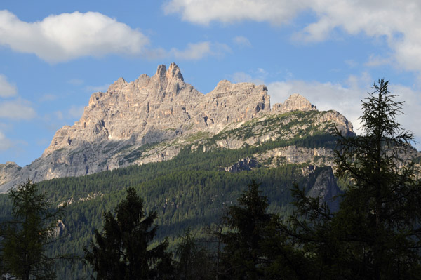 Morning view of the mountains around Cortina d'Ampezzo