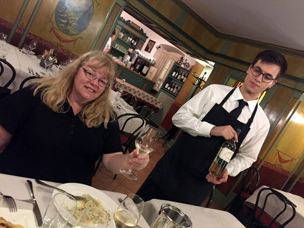 Wine tasting at a restaurant in Cortina dAmpezzo