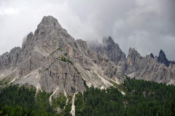 Driving from Misurina to the Rifugio Auronzo
