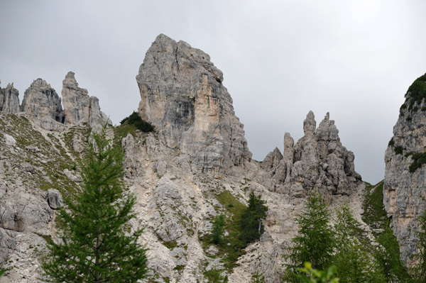 A distinctive peak off the road to Rifugio Auronzo