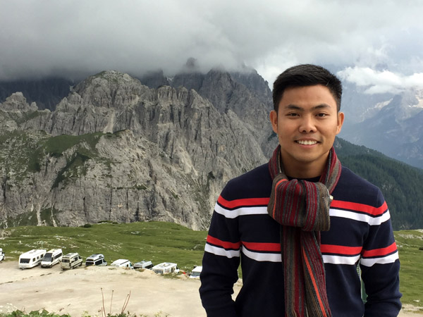 Max at the Tre Cime di Lavaredo