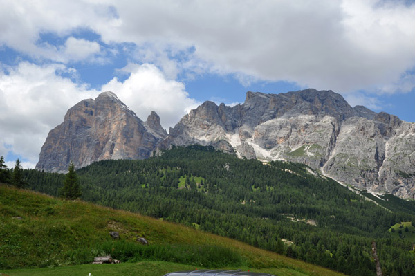 The Tofane Range from the road from Cortina to Giau Pass